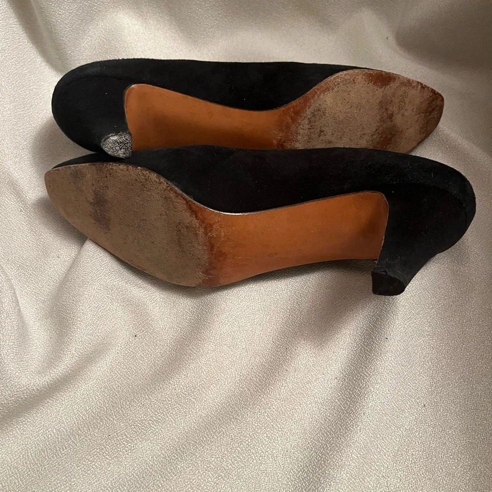 Amalfi Black Suede Heels - Picture 5 of 9